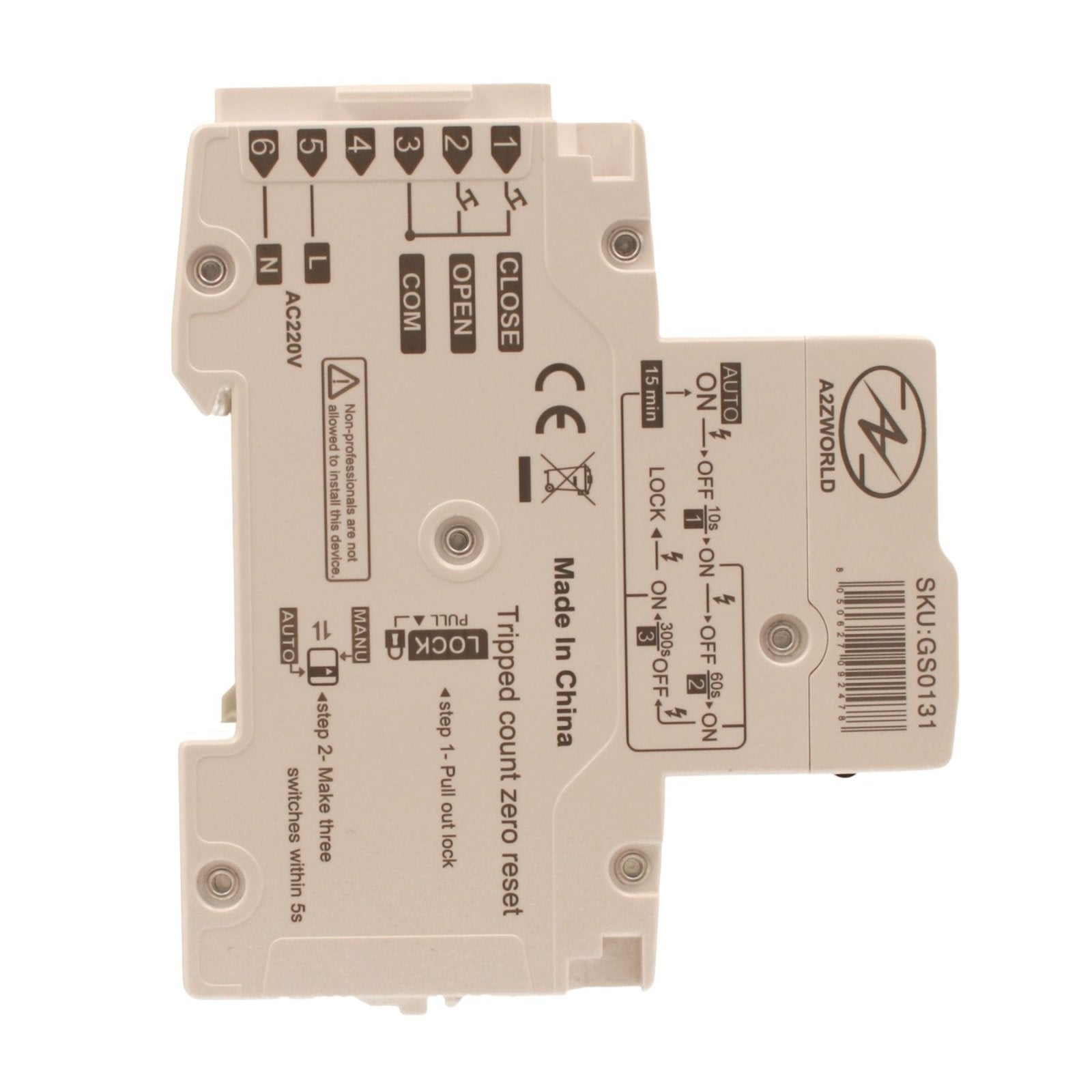 RCCB Interruttore Differenziale Riarmo Automatico Tipo B 3P+N 5M 10000A 30mA 63A AC 400V IP20 IEC61008-1 / IEC62423 GYL9