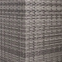 Salotto da Giardino Set 3 Pz con 2 Divani da Esterno e 1 Tavolo da Giardino in Rattan Sintetico Grigio