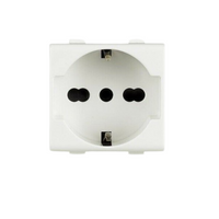 Biesse kit presa bipasso schuko 2p+t 10/16a compatibile con serie bticino matix *** numero pezzi 6, confezione 1