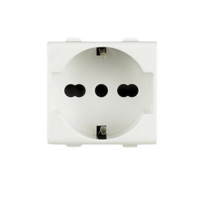 Biesse kit presa bipasso schuko 2p+t 10/16a compatibile con serie bticino matix *** numero pezzi 6, confezione 1