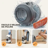 Lettiera Autopulente per Gatti 1-5 kg con Box per Fragranza e Sacchetti, in PP, 55.5x51x58.5 cm, Bianco e Grigio