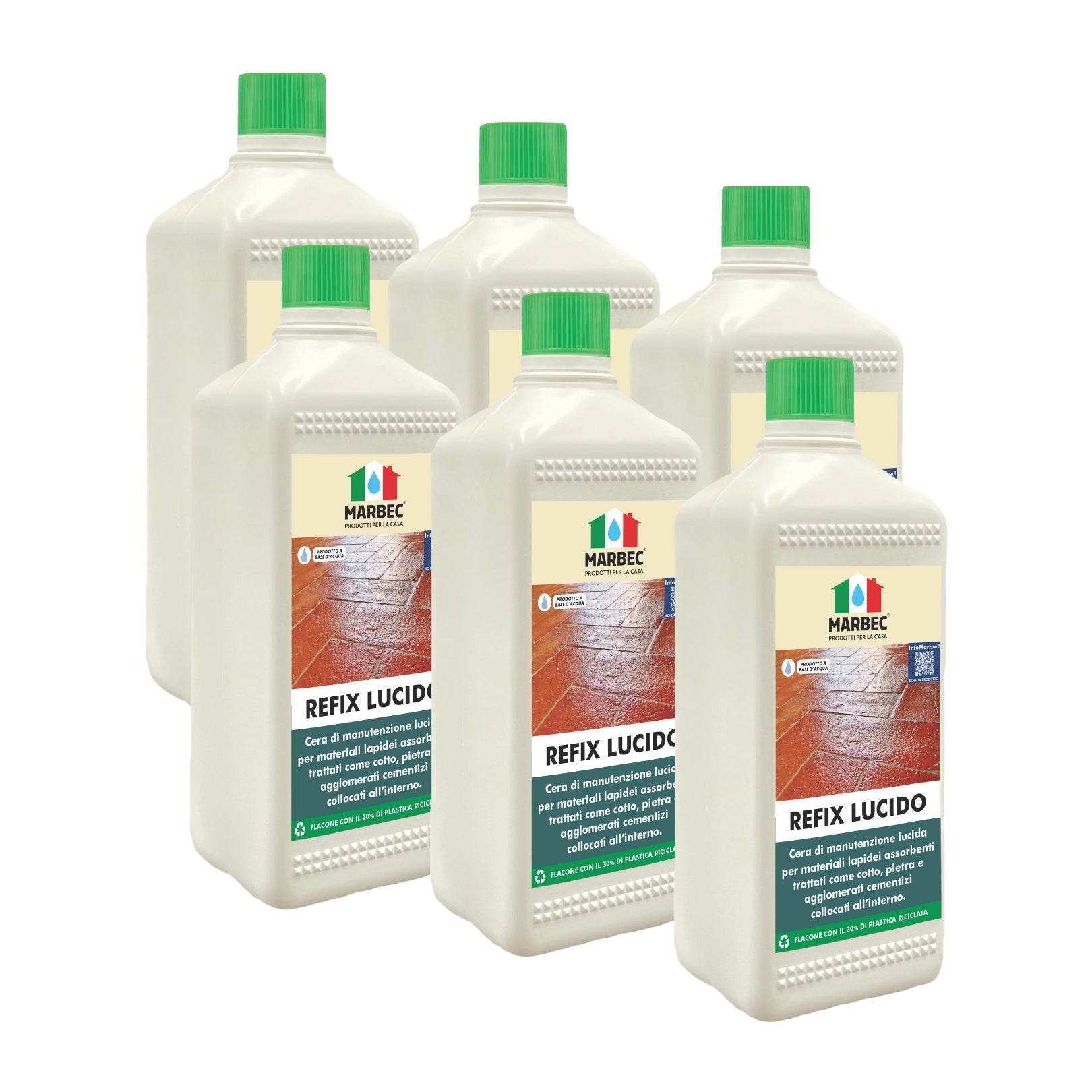 Cera per pavimenti REFIX LUCIDO   1LTx6Pz