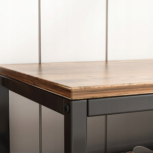 Scaffale armadio per scarpe con seduta grande legno retrò