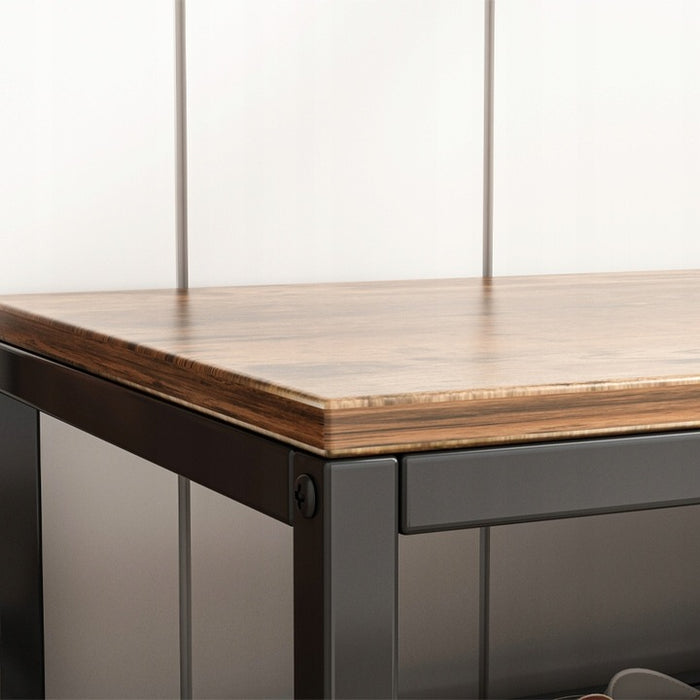 Scaffale armadio per scarpe con seduta grande legno retrò