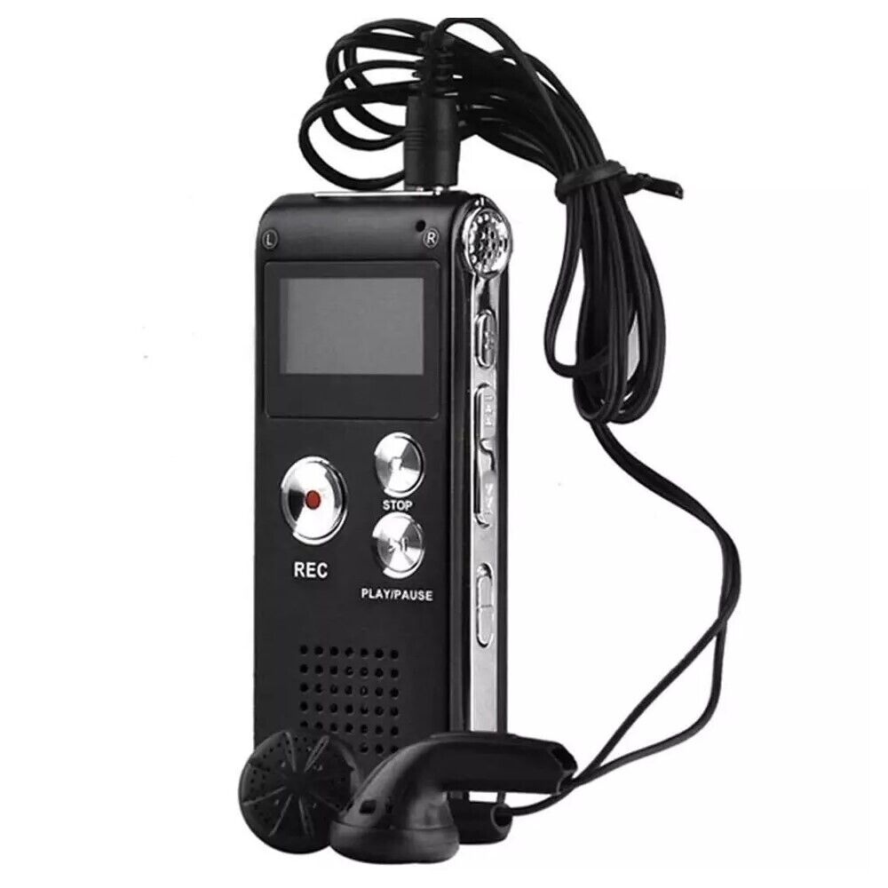 REGISTRATORE VOCALE DIGITALE PORTATILE LETTORE MP3 WAV USB AUDIO 8GB Q-LY77