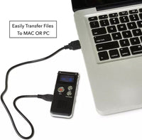 REGISTRATORE VOCALE DIGITALE PORTATILE LETTORE MP3 WAV USB AUDIO 8GB Q-LY77