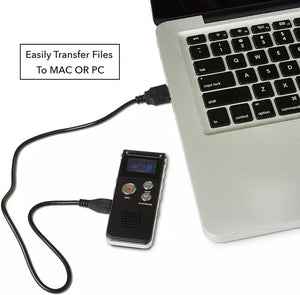 REGISTRATORE VOCALE DIGITALE PORTATILE LETTORE MP3 WAV USB AUDIO 8GB Q-LY77