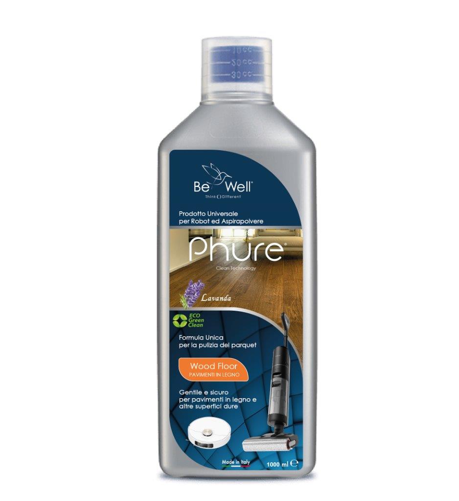 PHURE Detergente Concentrato per Robot Lavapavimenti e Aspirazione con Igienizzante Multisurface 1000ml pulizia senza aloni e sostenibile Adatto a tutti i Robot (LAVANDA)