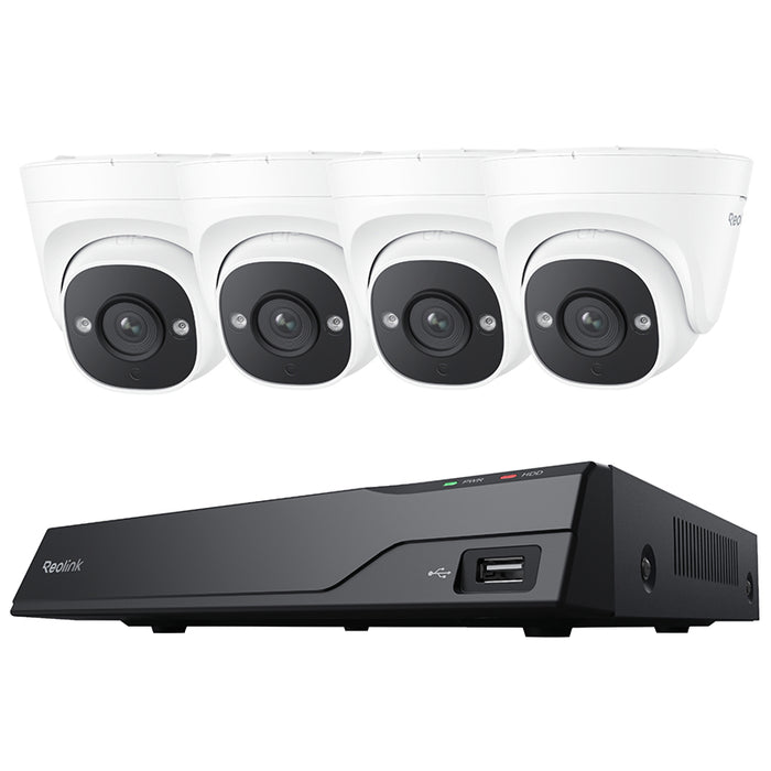 REOLINK NVS8-5MB4 (PS2KB02-8) - KIT 4 TELECAMERE P324 + NVR POE 8CH - HDD 2TB INCLUSO