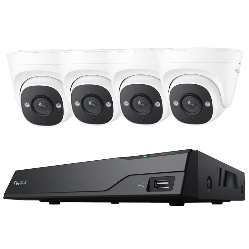 REOLINK NVS8-5MB4 (PS2KB02-8) - KIT 4 TELECAMERE P324 + NVR POE 8CH - HDD 2TB INCLUSO