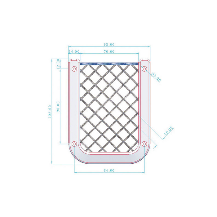 RETE PORTAOGGETTI IN PLASTICA NERA