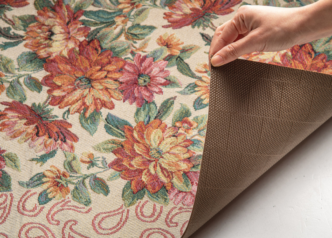 Tappeto Passatoia Cucina Antiscivolo Tessuto Jacquard Disegno Origami Blu - 57x115 - Blu