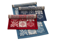 Tappeto Passatoia Runner Cucina Antiscivolo Lavabile Disegno Maiolica Suardi - 55x115 - Blu