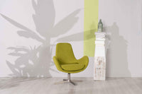 Olga - Poltroncina girevole in tessuto verde