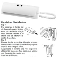 Vimar 8875 citofono bianco da parete per impianti sound system
