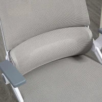 Sedia da Ufficio, Sedia da Scrivania, Sedia da Ufficio Regolabile in Altezza, con Poggiatesta, 58 x 61 x 119 cm, Grigio