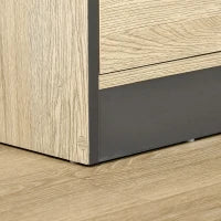 Mobile Cucina Credenza Moderna Salvaspazio con 2 armadietti 3 cassetti 3 ripiani Legno 90 x 39 x 169cm colore Grigio Rovere Chiaro