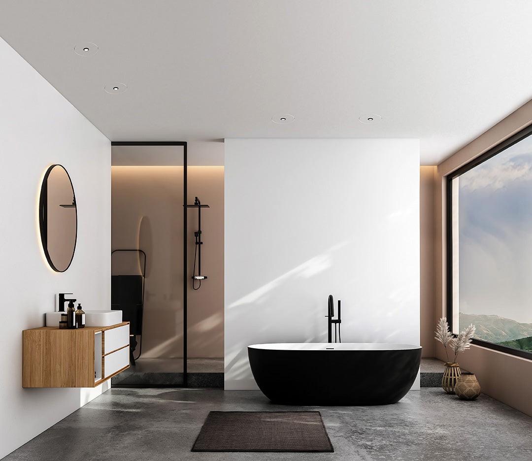 RHODIA Incasso Estraibile Faretto Cob 1 Luce Nero a LED 10,5W 3000K 860lm on/off d.15cm