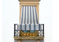 Tenda Da Sole A Caduta Per Esterno Balcone Casa Telo Ombra Modello Riga Fine - 145x350 - Grigio