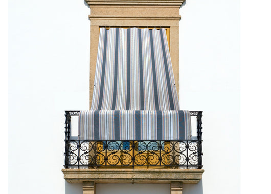 Tenda Da Sole A Caduta Per Esterno Balcone Casa Telo Ombra Modello Riga Fine - 145x350 - Grigio