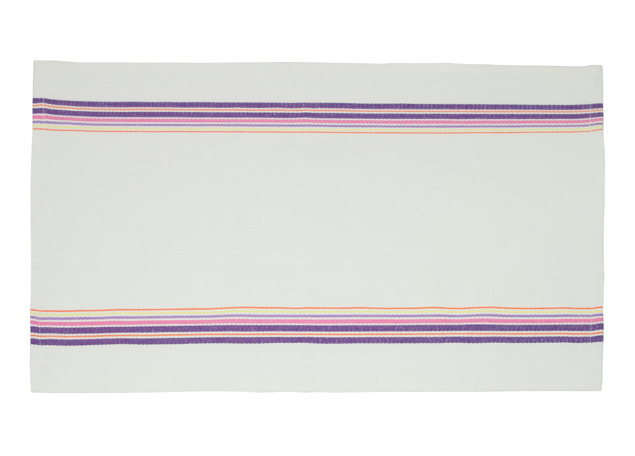 Set 6 Strofinaccio Asciugamano Cucina In Cotone Tinto Filo Modello Rinfranto