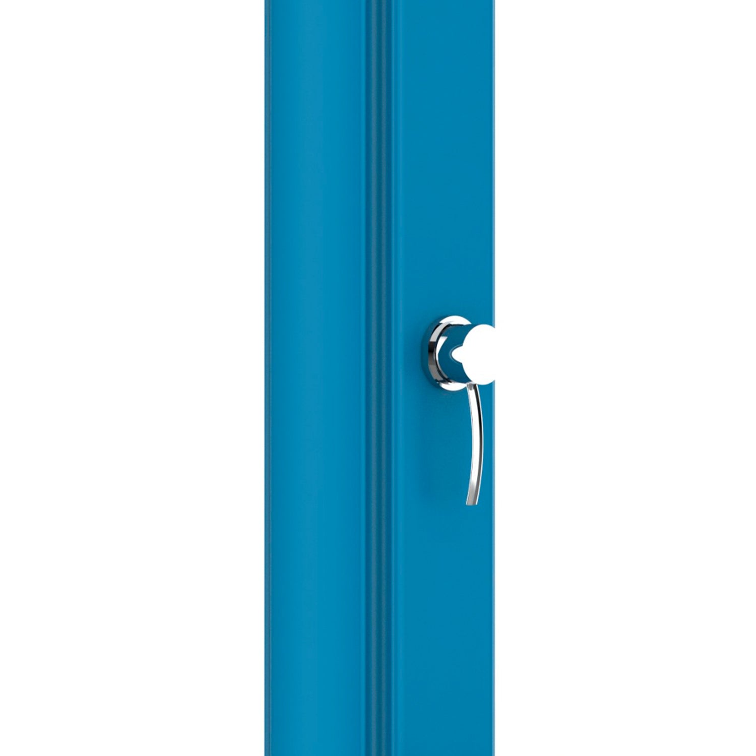 STARMATRIX Doccia Solare Blu RAL5012 in Polietilene HD Altezza 226 cm Serbatoio 40 Litri Soffione Rotondo 1524 cm Ideale per Giardino e Piscina Rio xxl Blue