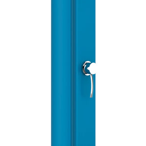 STARMATRIX Doccia Solare Blu RAL5012 in Polietilene HD Altezza 226 cm Serbatoio 40 Litri Soffione Rotondo 1524 cm Ideale per Giardino e Piscina Rio xxl Blue