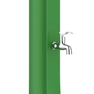 STARMATRIX Doccia Solare Verde RAL3028 In Polietilene HD Struttura Sinuosa Serbatoio 40 Litri Alta Statura 226 Cm Comandi Ottone Inclusi Modello Rioxxl Ss0935xxl