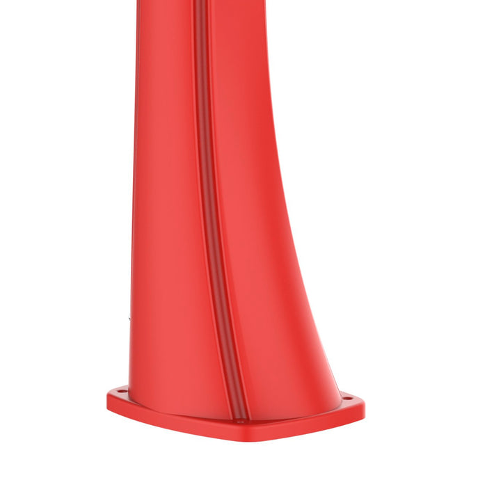 STARMATRIX Doccia Solare Rossa in Polietilene HD Alta 226 cm Capacita 40 Litri Soffione Circolare di 1524 cm con Lavapiedi Modello Rio xxl Red