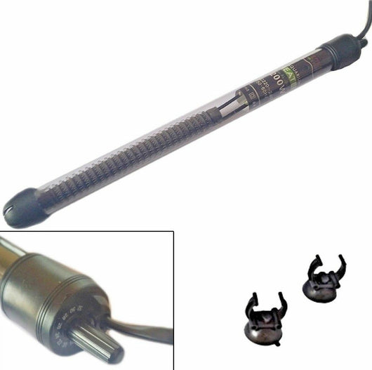 RISCALDATORE PER ACQUARIO 200 WATT CON TERMOSTATO TERMORISCALDATORE PER ACQUARI