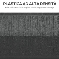 Base per Ombrellone da Giardino 3.5 m con Maniglie, in HDPE e Acciaio, 49x49x36.5 cm, Nero