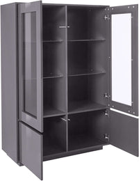 Credenza moderna alta con vetrina 100cm cucina soggiorno antracite Syfe Report