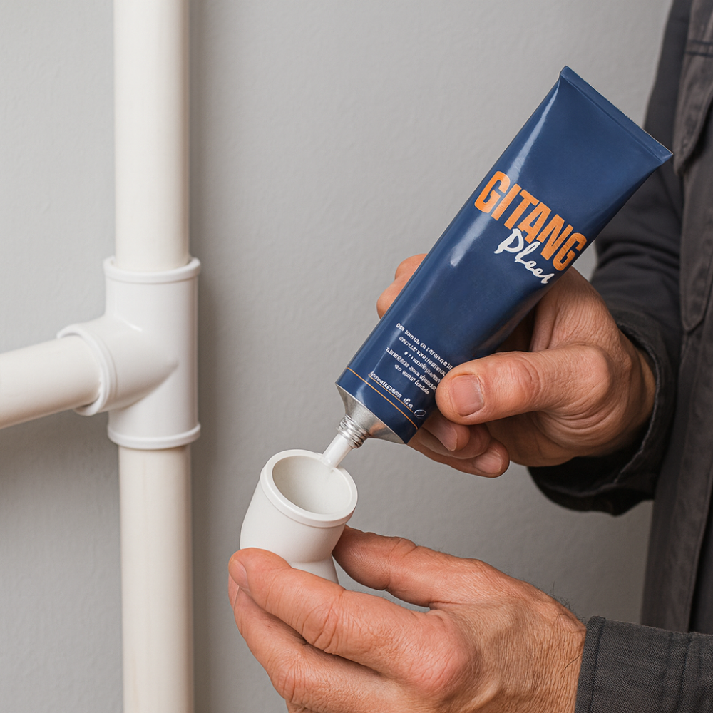 Adesivo trasparente gitang plus incollaggio tubi plastica pvc a pressione 125gr