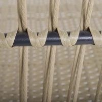 Set da Giardino in Rattan Stile Boho Chic con Divano Angolare e e Tavolino, Crema e Caffè