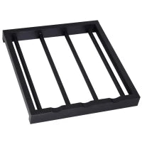 Carrello da Cucina Multiuso in Legno di Pino 74 x 37 x 75cm Nero