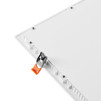 Faretto LED incasso pannello quadrato slim DMX RGB multicolore luce calda 24V impermeabile cromoterapia box doccia bagno 37W foro 380x380