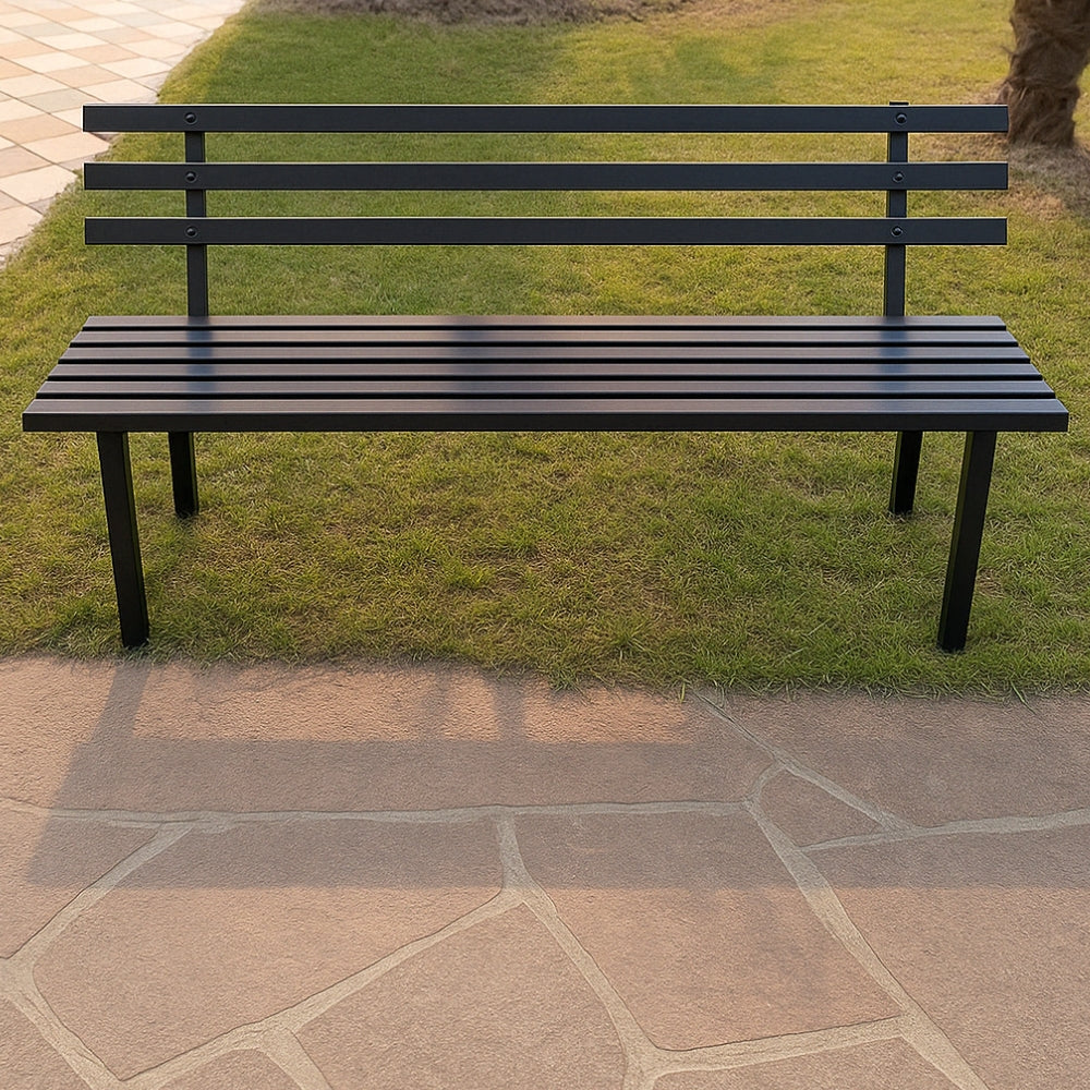 Panchina da giardino modello napoli in acciaio lunghezza 100 cm