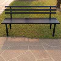 Panchina da giardino modello napoli in acciaio lunghezza 100 cm