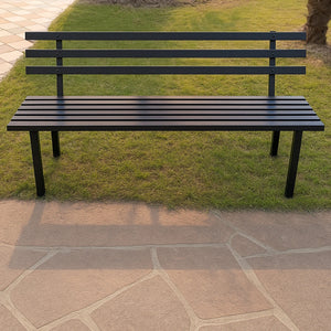 Panchina da giardino modello napoli in acciaio lunghezza 100 cm