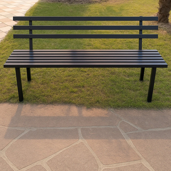 Panchina da giardino modello napoli in acciaio lunghezza 100 cm