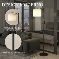 Lampada da Terra LED Dimmerabile con Telecomando, 11 Temperature e 11 Luminosità, Timer 60 Minuti, Nero