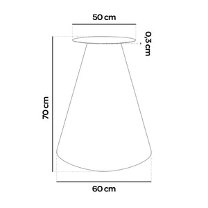 Artù - Base a cono per tavolo da pranzo rotondo, in metallo-Bianco