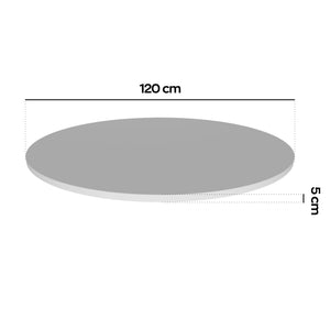 Artù - Ripiano per tavolo da pranzo rotondo ⌀ 120 cm in legno laminato-Bianco