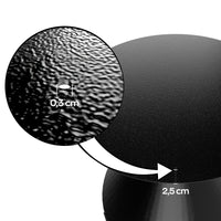 Graal Black - Tavolo Rotondo Ø120 cm Base a Doppio Cono in Metallo e Top in Legno Laminato Nero