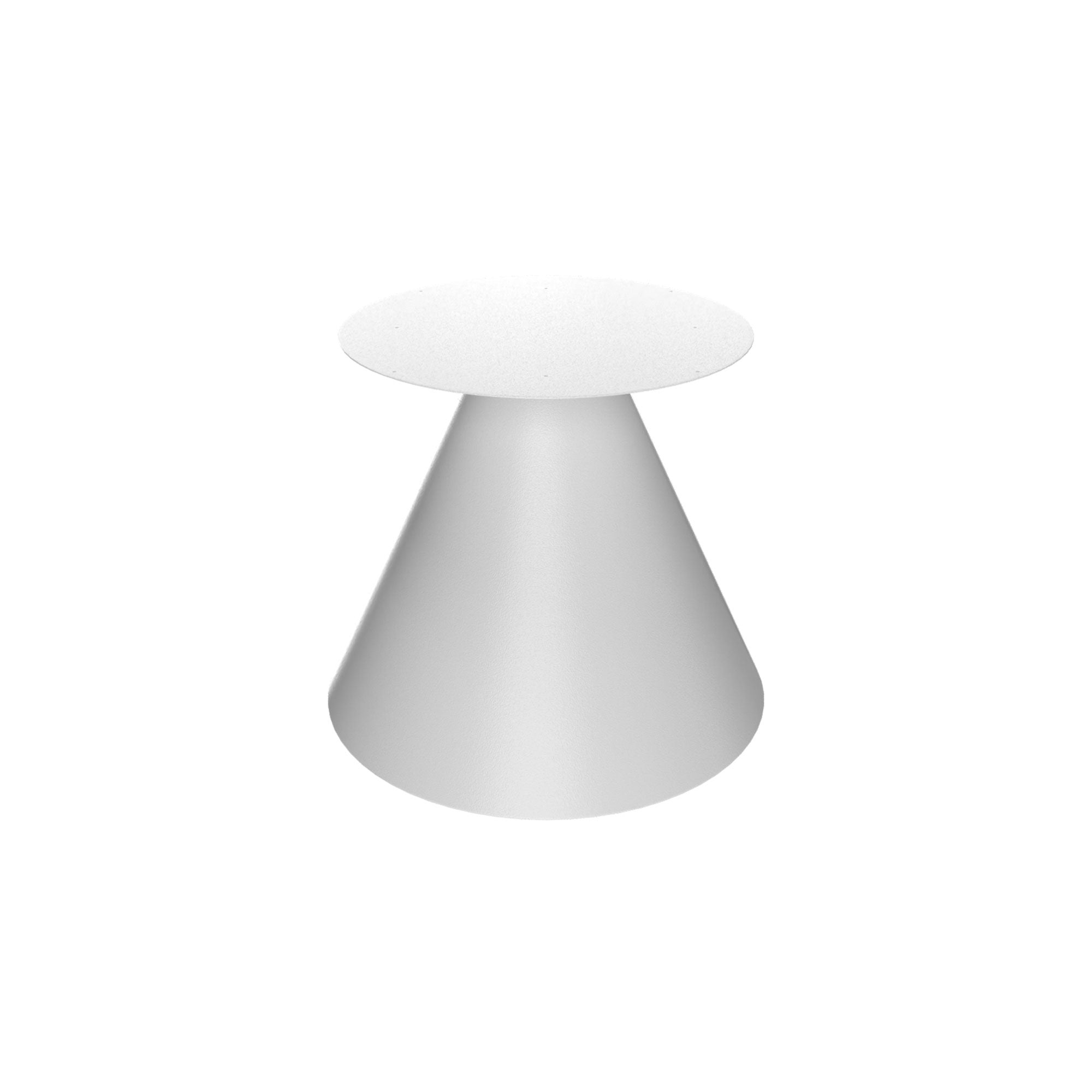 Artù White - Tavolo da pranzo rotondo ⌀ 120 cm in legno laminato con base a cono in metallo-Marrone