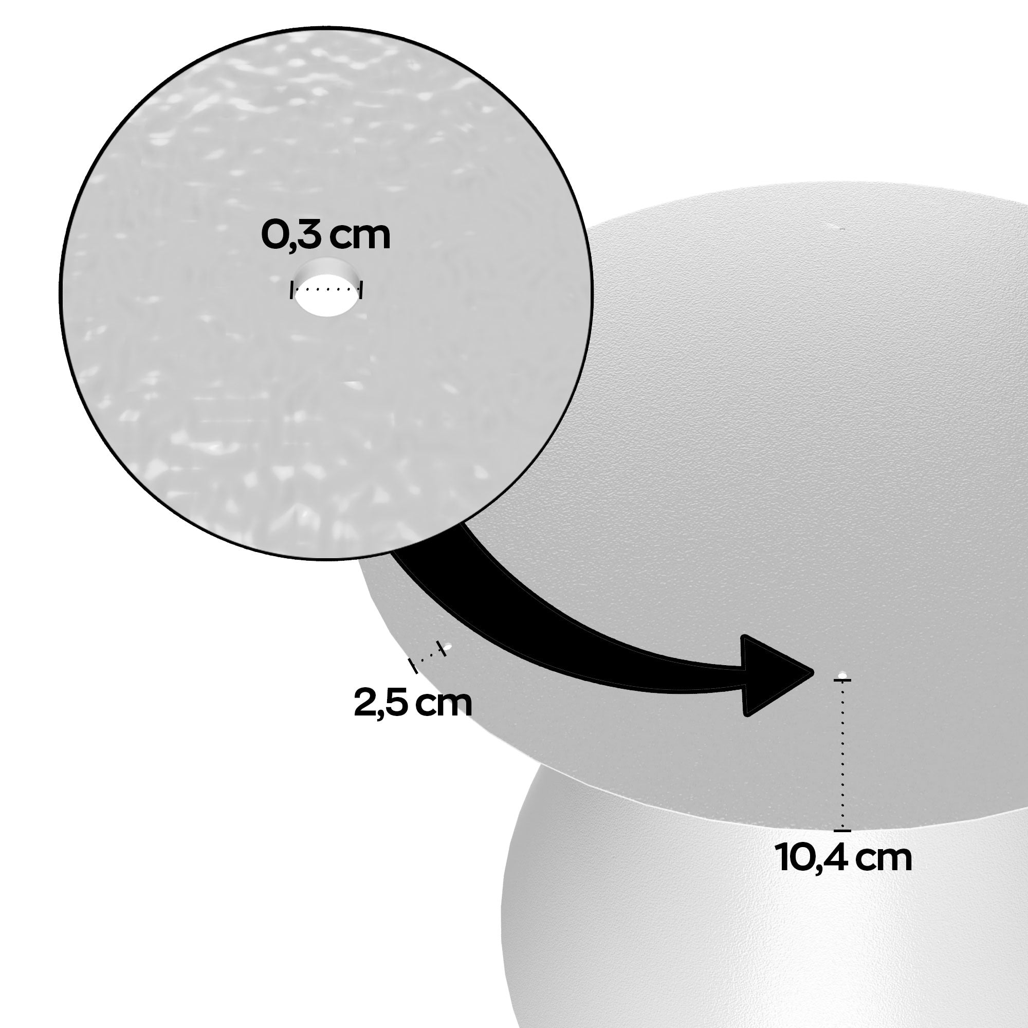 Artù White - Tavolo da pranzo rotondo ⌀ 120 cm in legno laminato con base a cono in metallo-Bianco