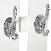 Scarpiera con Appendiabiti a Combinazione per Ingresso e Camera da Letto Legno 100x32x187cm Bianco