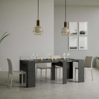 shopinnovativo- Consolle allungabile 90x48/308 cm Basic antracite spatolato