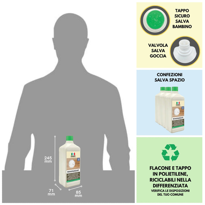 Detergente per robot lavapavimenti su parquet ROBOPARQUET 1LT