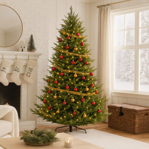 Rockfeller - Albero di Natale effetto realistico in PE e PVC ø112x150H, 816 Punte